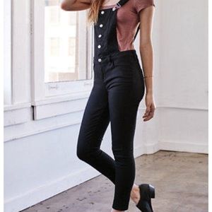 Button Up Denim Overalls